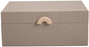 Caixa em MDF com revestimento em linho