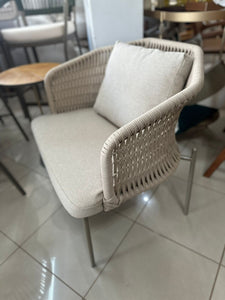 Poltrona Polinesia Encosto Corda Nautica Bege